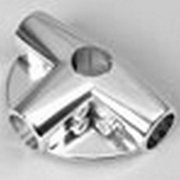 Соединитель 4-х труб с двумя полкодержателями, хромированный фиксирова